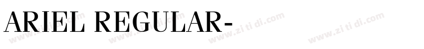 ARIEL REGULAR字体转换